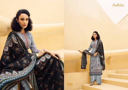 Sumyra Roohi Pashmina Printed Dress Material